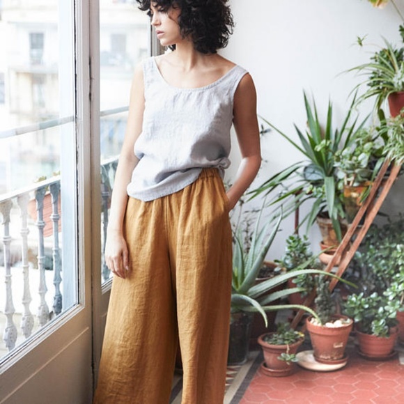 notPERFECTLINEN Pants - notPERFECTLINEN • linen wide leg YORK maxi pant
